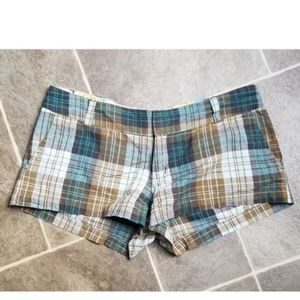 Billabong Brown/Turquoise Plaid Shorts sz 5
